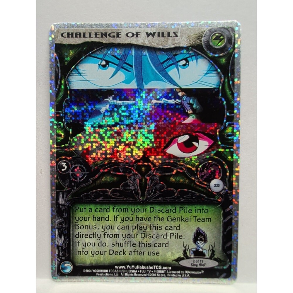 YuYu Hakusho TCG Challenge of Wills S30 (King Hiei Promo #2/11) Secret Rare Foil